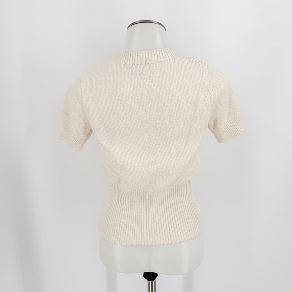 rag & bone Ivory Short Sleeve Sweater - Picture 3 of 3